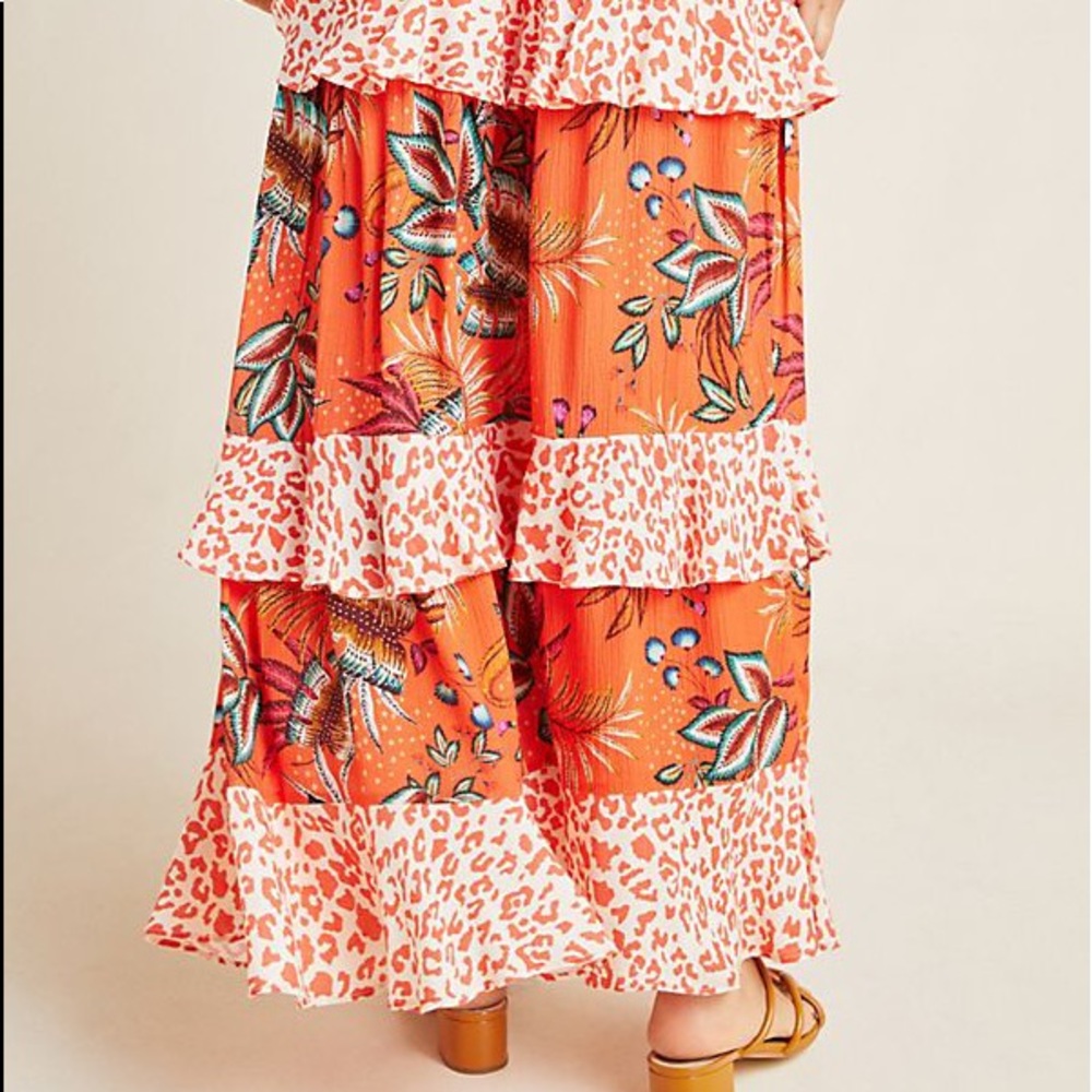 NWT Farm Rio Amabella Tiered Maxi Skirt Anthro - Picture 3 of 4